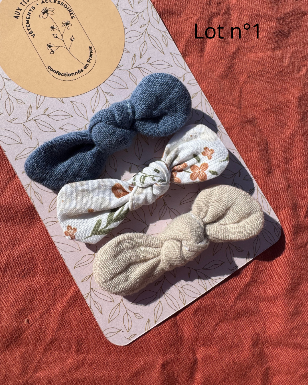 Barrettes Aux Tissus Fleuris