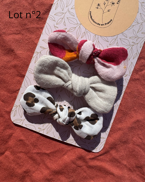 Barrettes Aux Tissus Fleuris