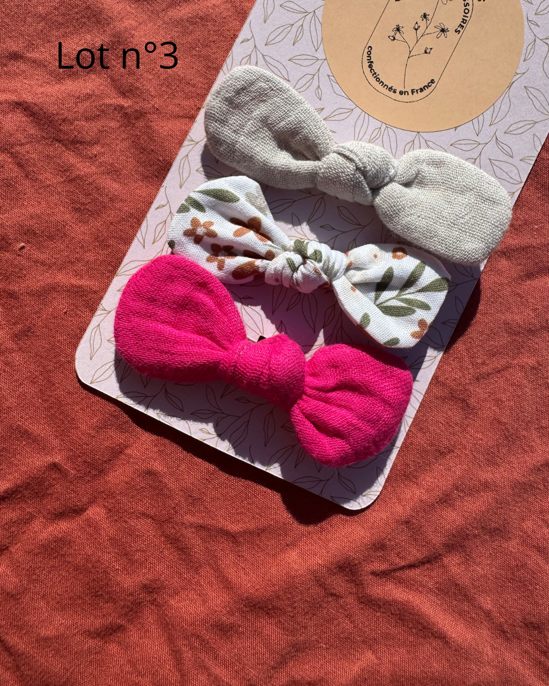 Barrettes Aux Tissus Fleuris