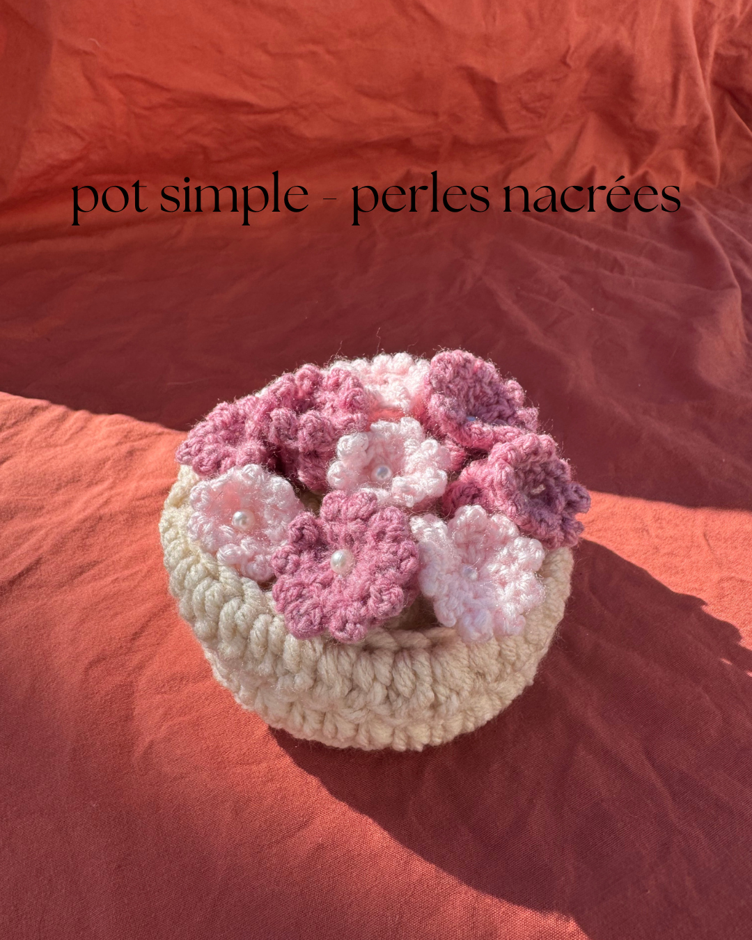 Dessous de verre pot de fleurs Aux Tissus Fleuris