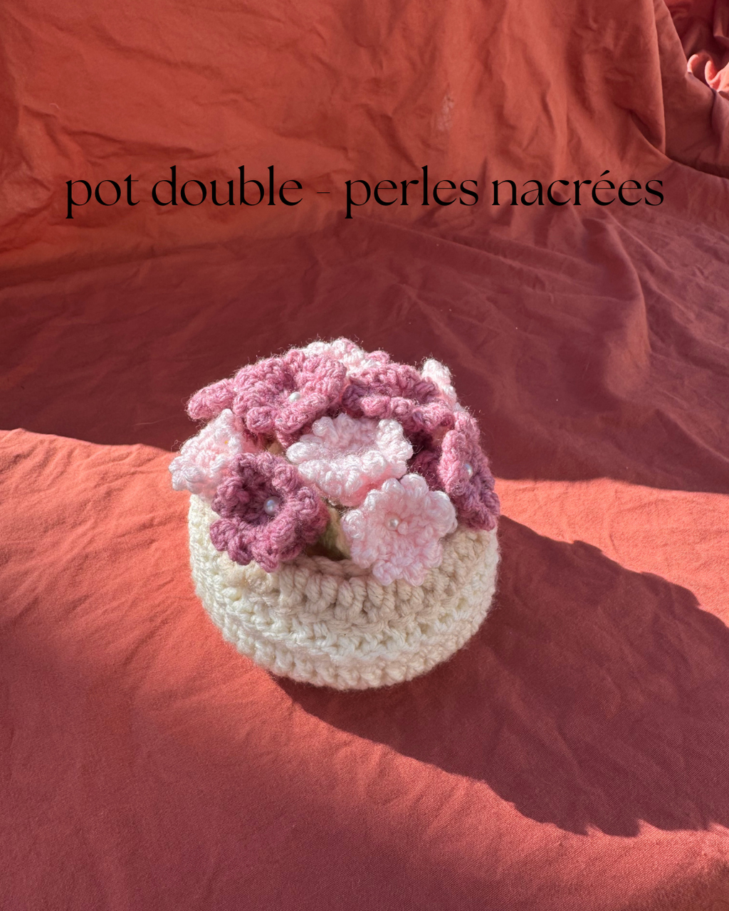 Dessous de verre pot de fleurs Aux Tissus Fleuris