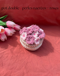 Dessous de verre pot de fleurs Aux Tissus Fleuris