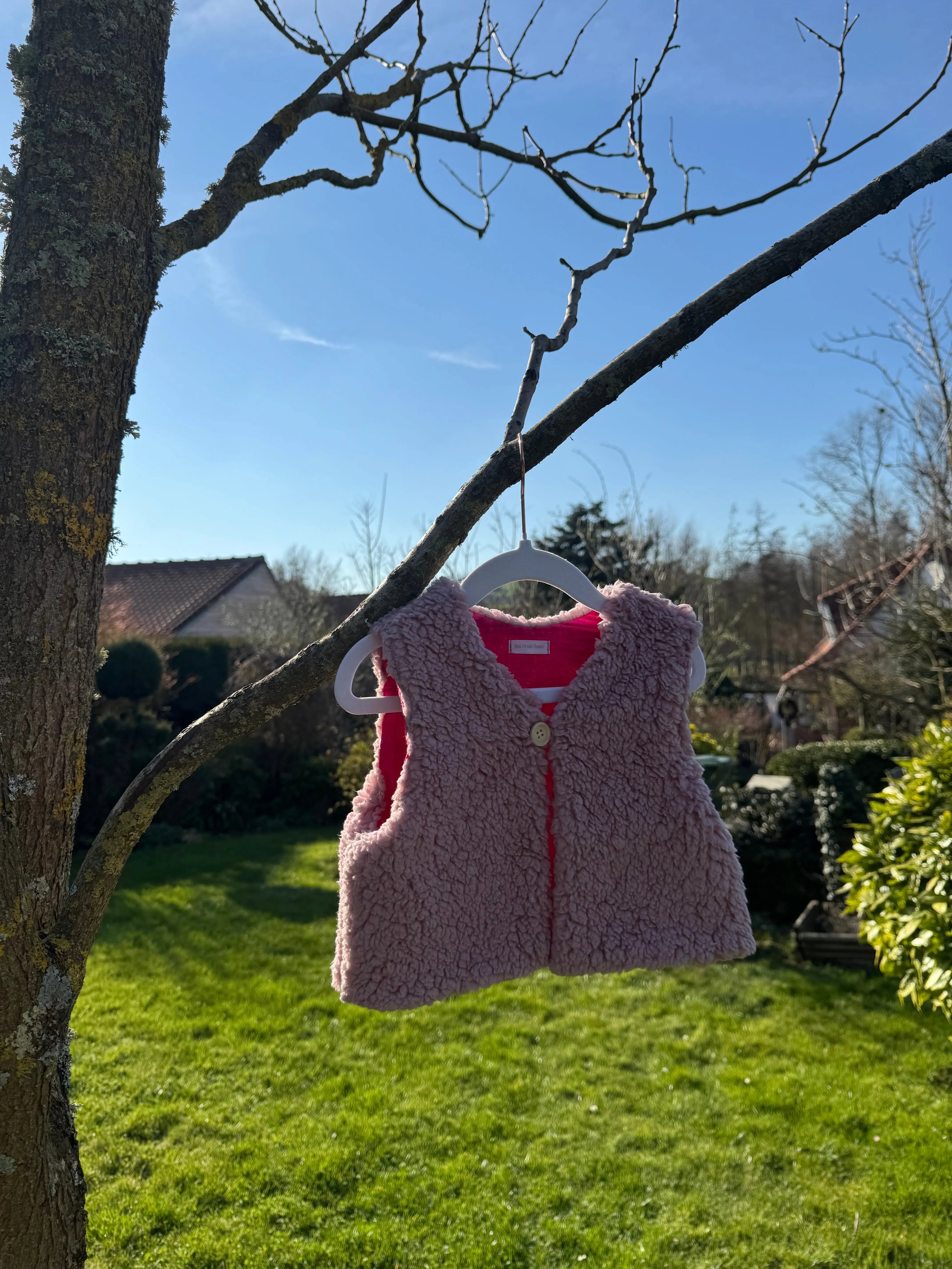 Gilet de berger - Enfant Aux Tissus Fleuris