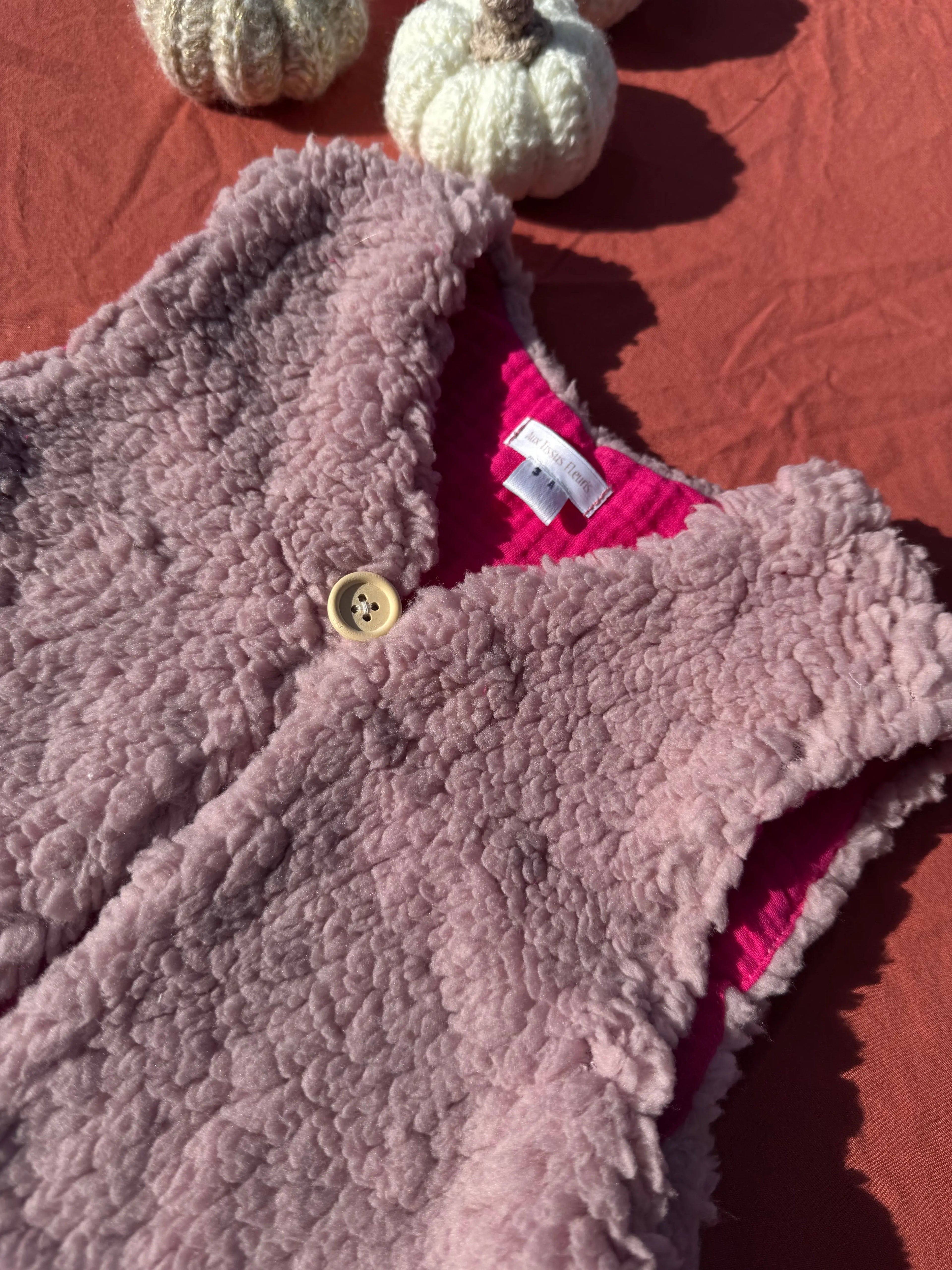 Gilet de berger - Enfant Aux Tissus Fleuris
