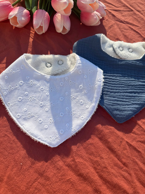 Bavoir bandana Aux Tissus Fleuris